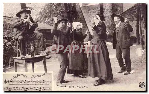 Ansichtskarte AK Auvergne Vis a Vis Folklore Costume