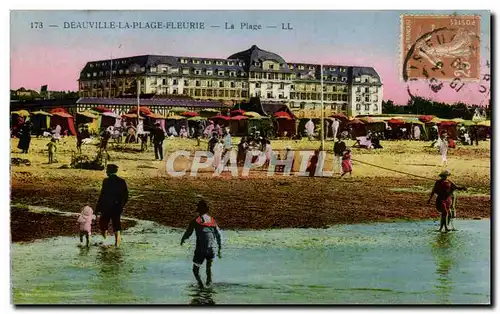 Cartes postales Deauville La Plage Fleurie La Plage