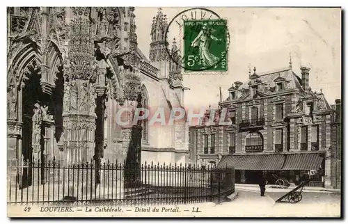 Cartes postales Louviers La Cathedrale Detail Du Portail