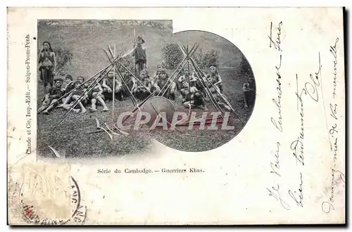 Cartes postales Serie du Cambodge Guerriers Khas Vietnam