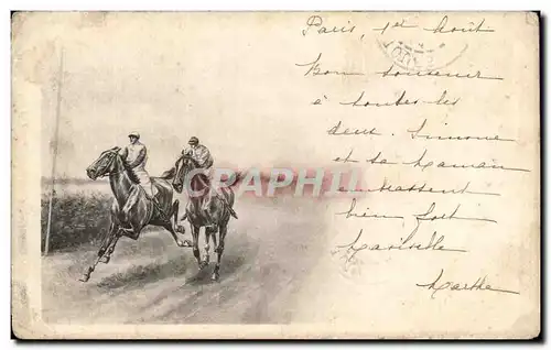 Cartes postales Jockey Cheval Hippisme