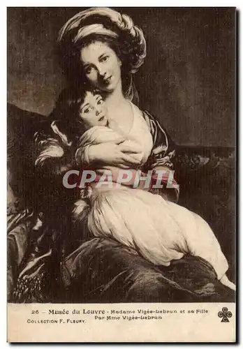 Cartes postales Musee du Louvre madame Vigee Lebrun at sa Fille Par mme Vigee Lebrun