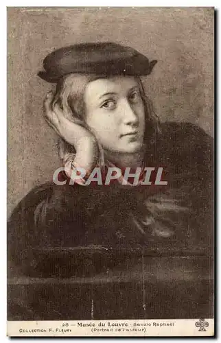 Cartes postales Musee du Louvre Sanzio Raphael Portrait de l&#39auter