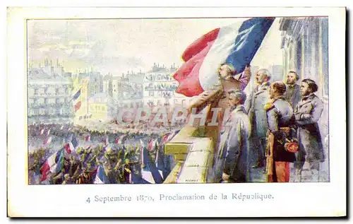 Ansichtskarte AK Proclamation de la Requlique 4 septembre 1870