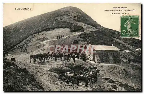 Cartes postales L&#39Auvergne Puy de Dome Exoursion au Pic du Sancy le Pic vu du Col