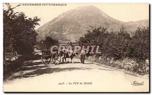 Ansichtskarte AK Le Puy de Dome Attelage Boeufs