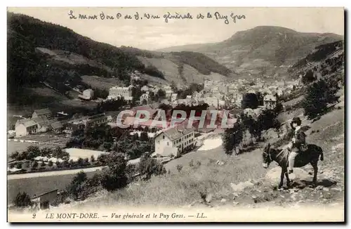 Cartes postales Le Mont Dore Vue generale et le Puy Gros Ane