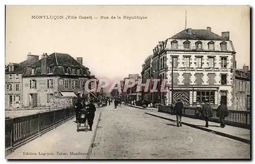 Ansichtskarte AK Montlucon Ville Gozet Rue de la Republique