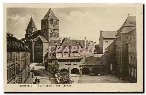 Cartes postales Strasbourg Eglise Et Ecole Saint Thomas