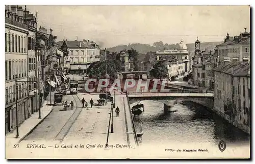 Ansichtskarte AK Epinal Le Canal Et Les Quai Des Bons Enfants