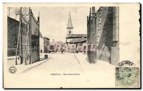 Cartes postales Verdun Rue Saint Victor