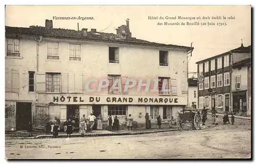 Cartes postales Varennes En Argonne Hotel Du Grand Monarque Relai des Hussards de Bouille 20 juin 1791