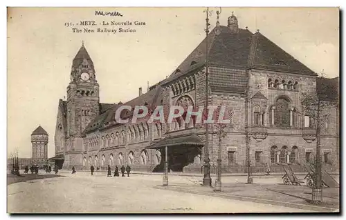 Cartes postales Metz La Nouvelle Gare The New Railway Station