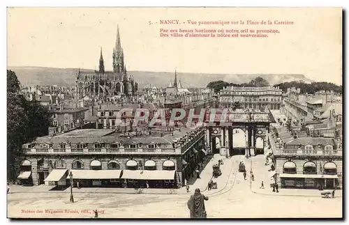 Cartes postales Nancy Vue panoramique sur la Place de la Carriere