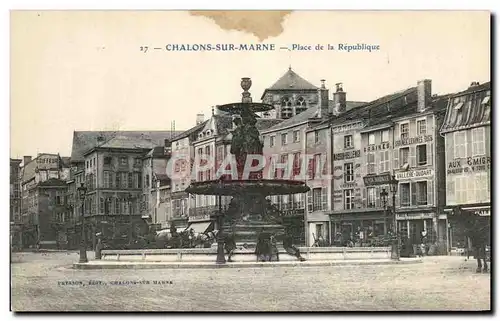 Cartes postales Chalons Sur Marne Place de la Republique