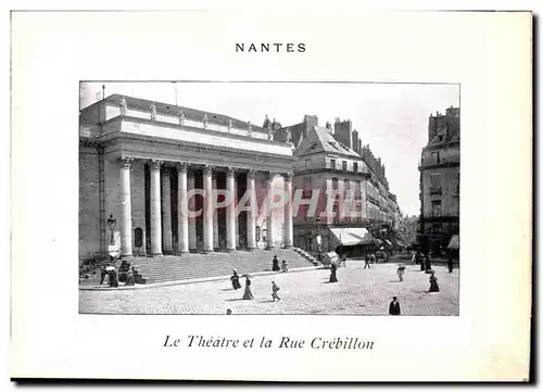 Cartes postales Nantes Le Theatre et la Rue Crebillon