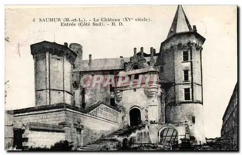 Cartes postales Saumur Le Chateau Entree