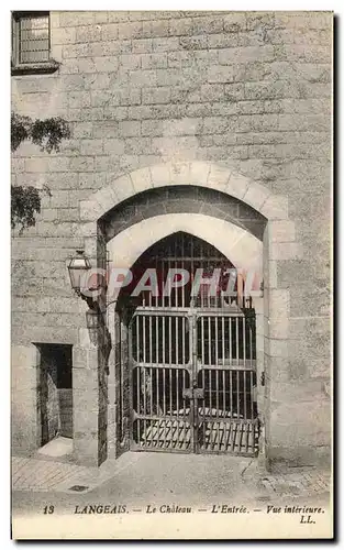 Cartes postales Langeais Le Chateau L&#39Entree Vue Interieure