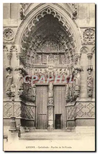 Cartes postales Amiens Cathedrale Porche De St Firmin