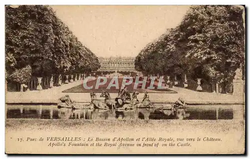 Ansichtskarte AK Parc De Versailles Le Bassin d&#39Apollon et l&#39Allee Royale Vue Vers Le Chateau Apollo&#39s F