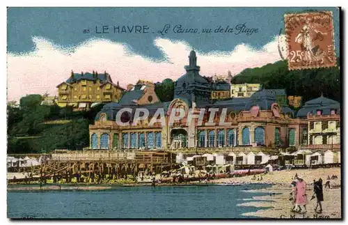 Ansichtskarte AK Le Havre Le Casino Vu De La Plage