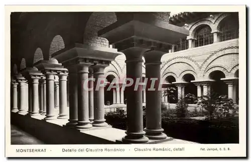 Cartes postales Montserrat Detalle del Claustro Romanico