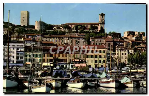 Cartes postales moderne Cannes Un coin du port le quai St pierre et le Suquet