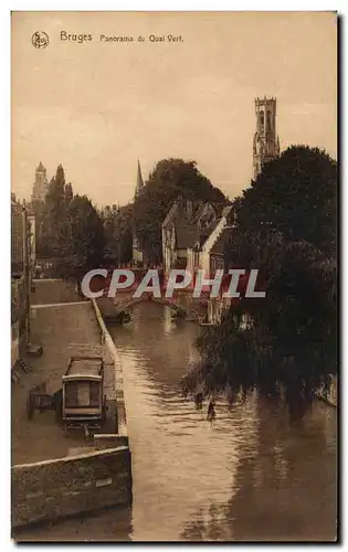 Cartes postales Bruges Panorama du Quai Vert