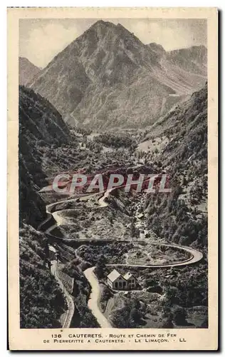 Cartes postales Cauterets Route Et Chemin De Fer De Pierrefitte