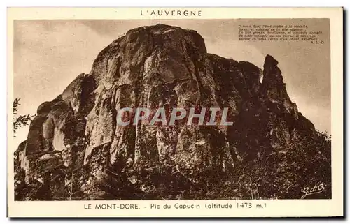 Cartes postales L&#39Auvergne Le Mont Dore Pic du Capucin