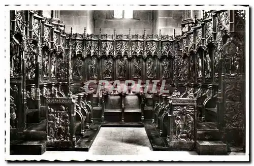 Cartes postales Cathedrale De Lausanne Stalles de Montfaucon 16eme Suisse