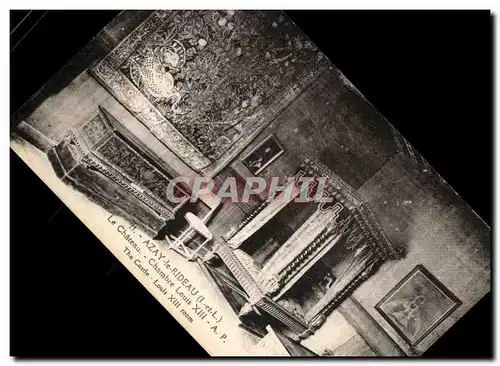 Cartes postales Azay Le Rideau Le Chateau Chambre Louis XIII