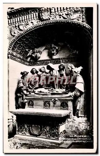 Cartes postales Rodez Interieur de la cathedrale L'ensevelissement du Christ