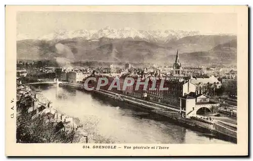 Cartes postales Grenoble Vue Generale Et l&#39Isere