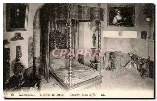 Ansichtskarte AK Nemours Interieur du Musee Chambre Louis XIII