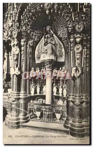 Cartes postales Chartres Cathedrale La Vierge du Pilier