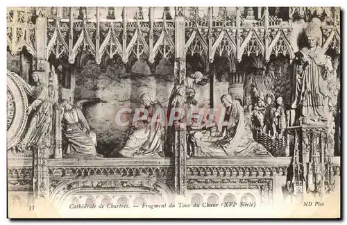 Cartes postales Cathedrale de Chartres Fragment du Tour du Choeur