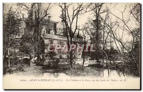 Ansichtskarte AK Azay le Rideau Le Chateau et le Parc vus des bords de l&#39Indre