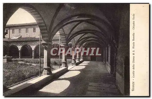 Ansichtskarte AK Firenze Cortile della chiesa di S Maria Novella Chiostro Verde