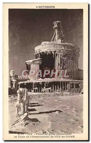 Cartes postales Fonte du givre recouvrent la Tour de L&#39 Observatoire Puy de Dome Auvergne