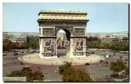 Ansichtskarte AK Couleurs De Paris La Place de I&#39Eloile et L&#39Arc de Triomphe Yvon