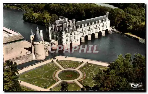 Ansichtskarte AK En Touraine Les Chateaux de la Loire Chenonceaux Le chateau Vue aerienne