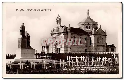 Cartes postales Notre Dame De Lorette monument du general Maistre Oeuvre du maitre Max Blondat et la chapelle Mi