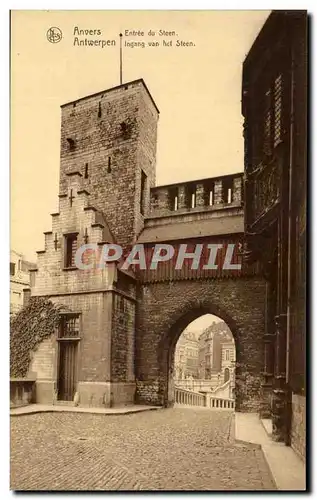 Cartes postales Anvers Entree Du Steen Antwerpen Ingang Van Het Steen