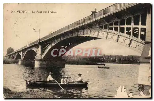 Ansichtskarte AK Vichy Le Pont Sur l&#39Allier Barque