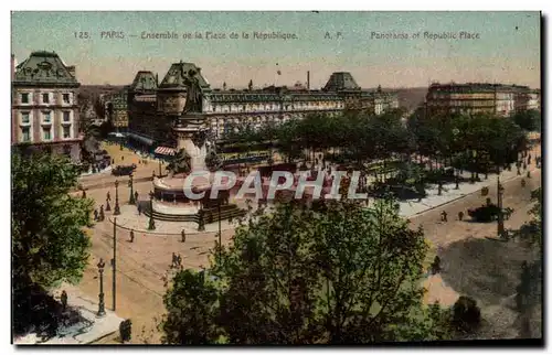 Cartes postales Paris Ensemble De La Place De La Republique