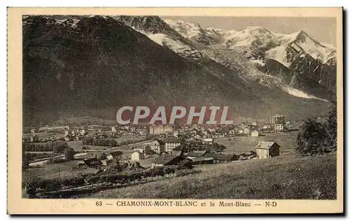 Cartes postales Chamonix Mont Blanc et le Mont Blanc