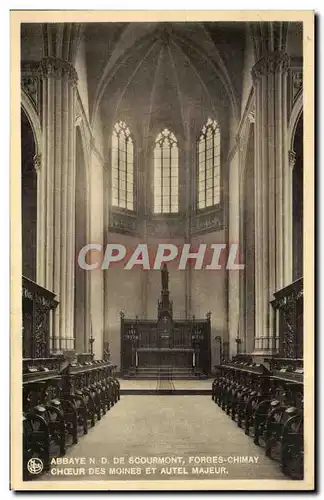 Cartes postales Abbaye De Scourmont Forges Chimay Choeur Des Moines Et Autel Majeur