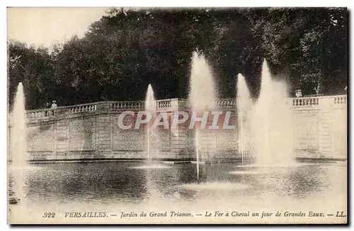 Cartes postales Versailles Jardin du Grand Trianon Le Far a Cheval un jour de Grandes Eaux