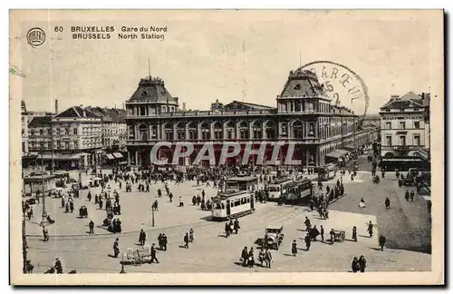 Ansichtskarte AK Bruxelles Gare Du Nord Vrussels North Station